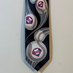 Ralph Marlin Philadelphia Phillies Baseball Print Neck Tie